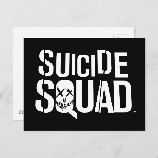 Suicide Squad | Witte Logo Briefkaart (Voorkant / Achterkant)