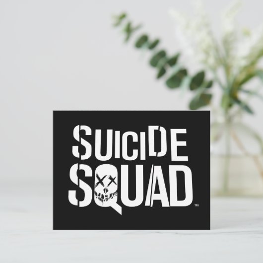 Suicide Squad | Witte Logo Briefkaart (Staand voorkant)
