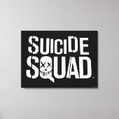 Suicide Squad | Witte Logo Canvas Afdruk (Voorkant)