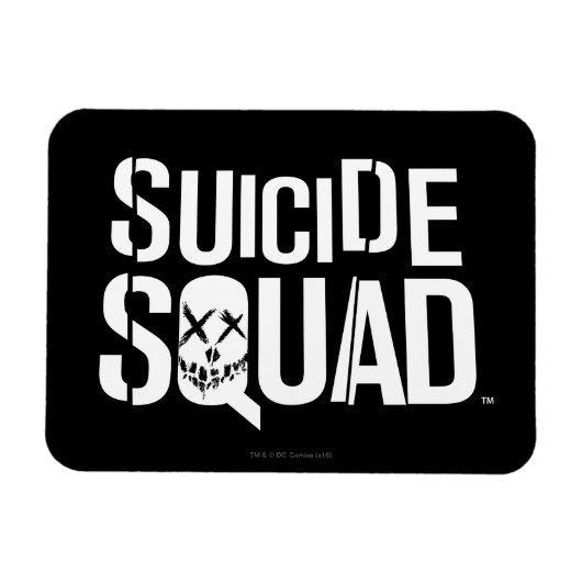 Suicide Squad | Witte Logo Magneet (Horizontaal)