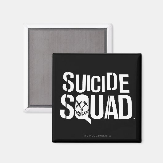 Suicide Squad | Witte Logo Magneet (Voorkant / Achterkant)