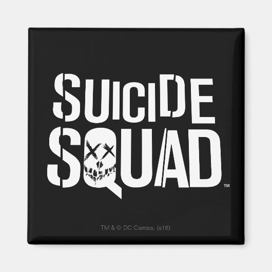 Suicide Squad | Witte Logo Magneet (Voorkant)