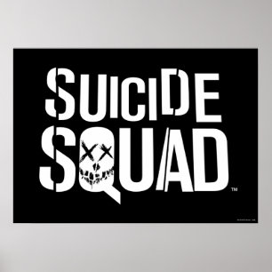 Suicide Squad   Witte Logo Poster
