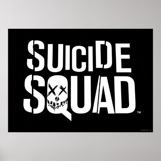 Suicide Squad | Witte Logo Poster (Voorkant)