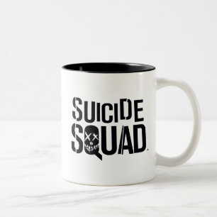 Suicide Squad   Witte Logo Tweekleurige Koffiemok