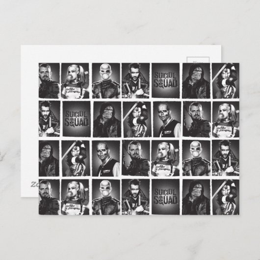 Suicide Squad | Yearbook Pattern Briefkaart (Voorkant / Achterkant)