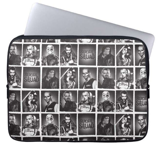 Suicide Squad | Yearbook Pattern Laptop Sleeve (Voorkant)