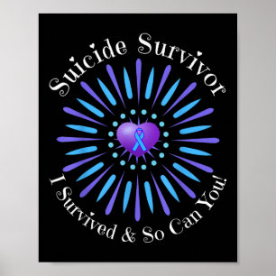 Suicide Survivor Ik overleefde, zodat u Mannen vro Poster