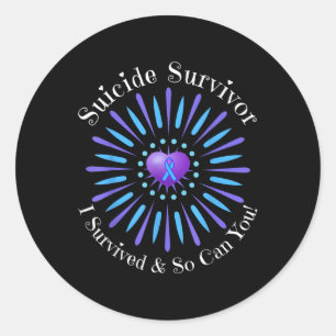 Suicide Survivor Ik overleefde, zodat u Mannen vro Ronde Sticker