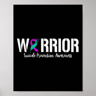 Suicide Warrior Paarse Ribbon Suicide Prevention A Poster