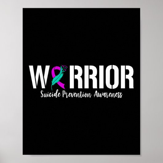 Suicide Warrior Paarse Ribbon Suicide Prevention A Poster (Voorkant)