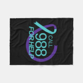 Suïcidepreventie 988 Suïcidepreventie Depressi Fleece Deken (Voorkant (Horizontaal))