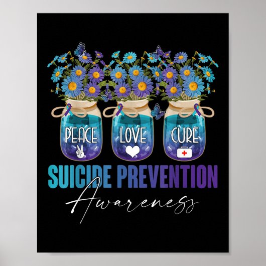 Suïcidepreventie bewustzijn overlevende vechter fl poster (Voorkant)