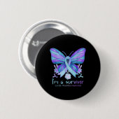 Suïcidepreventie bewustzijn week Vlinder Ik ben ee Ronde Button 5,7 Cm (Voorkant /achterkant)