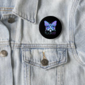 Suïcidepreventie bewustzijn week Vlinder Ik ben ee Ronde Button 5,7 Cm (In situ)