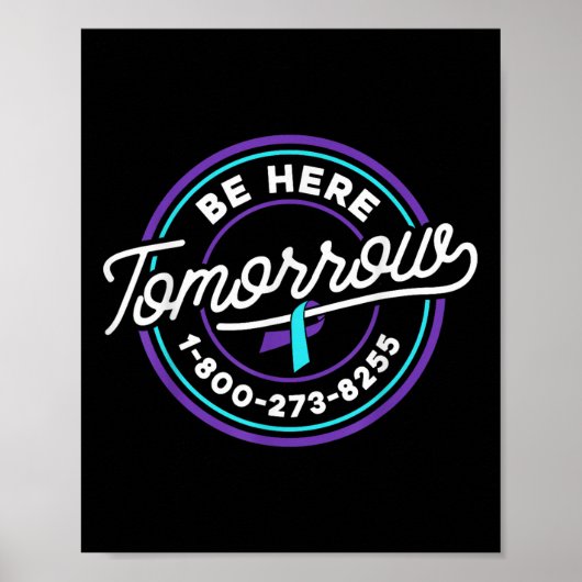 Suïcidepreventie Shirt is er morgen Poster (Voorkant)
