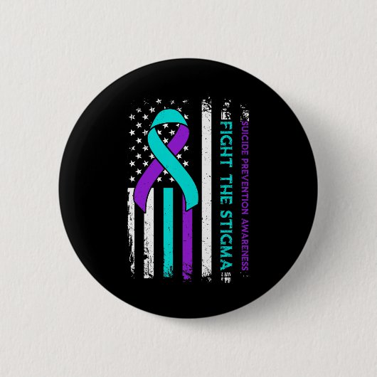 Suïcidepreventie Steun Strijd tegen Stigma Zelfmoo Ronde Button 5,7 Cm (Voorkant)