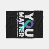 Suicides Prevention Shirts Suicide Awareness  Fleece Deken (Voorkant (Horizontaal))