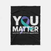 Suicides Prevention Shirts Suicide Awareness  Fleece Deken (Voorkant)