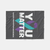 Suicides Prevention Shirts Suicide Awareness Fleece Deken (Voorkant (Horizontaal))