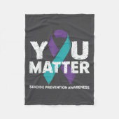 Suicides Prevention Shirts Suicide Awareness  Fleece Deken (Voorkant)
