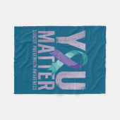 Suicides Prevention Shirts Suicide Awareness Fleece Deken (Voorkant (Horizontaal))