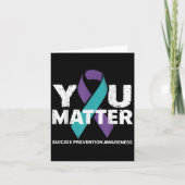 Suicides Prevention Shirts Suicide Awareness Kaart (Voorkant)