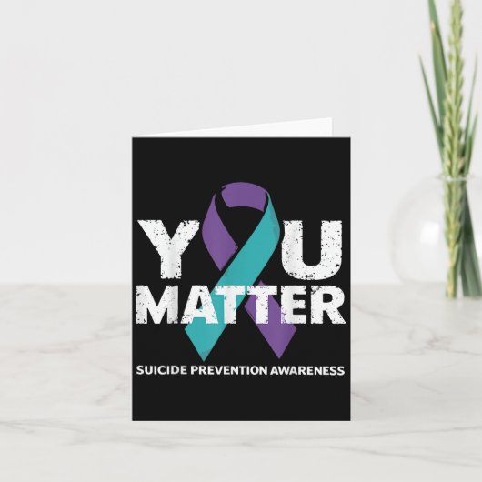 Suicides Prevention Shirts Suicide Awareness  Kaart (Voorkant)