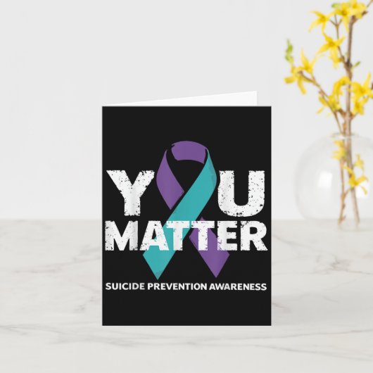 Suicides Prevention Shirts Suicide Awareness Kaart (Gele Bloem)