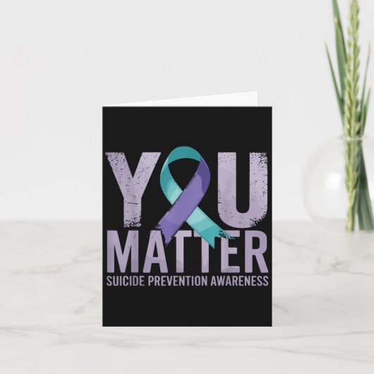 Suicides Prevention Shirts Suicide Awareness  Kaart (Voorkant)