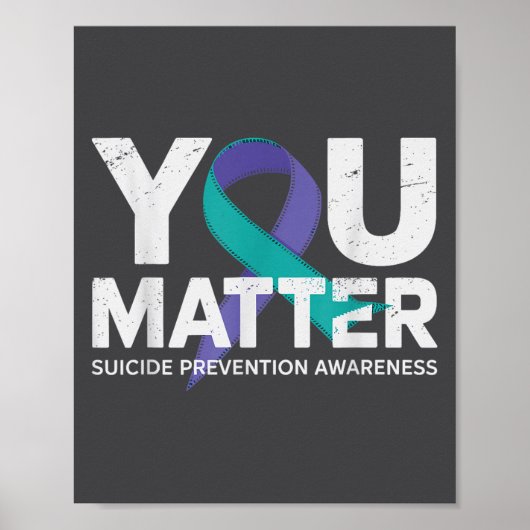 Suicides Prevention Shirts Suicide Awareness  Poster (Voorkant)