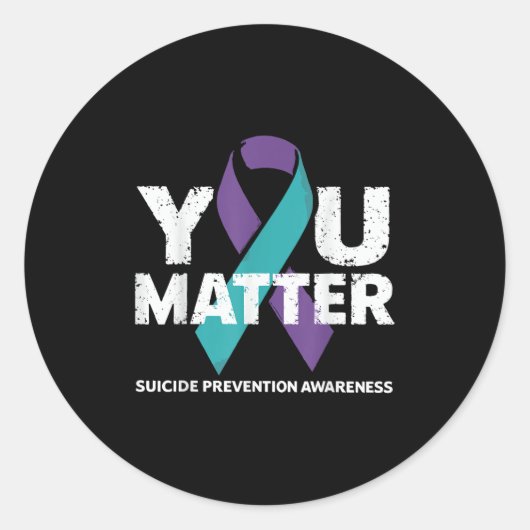 Suicides Prevention Shirts Suicide Awareness Ronde Sticker (Voorkant)
