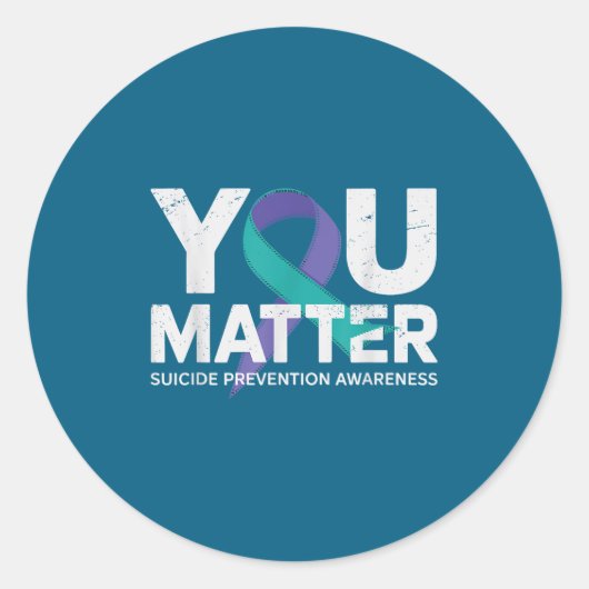 Suicides Prevention Shirts Suicide Awareness  Ronde Sticker (Voorkant)