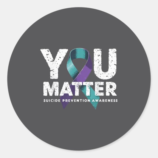 Suicides Prevention Shirts Suicide Awareness Ronde Sticker (Voorkant)