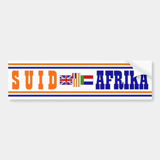 Suid-Afrika Bumpersticker (Voorkant)