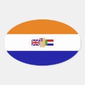 Suid-Afrika Ovale Sticker (Voorkant)