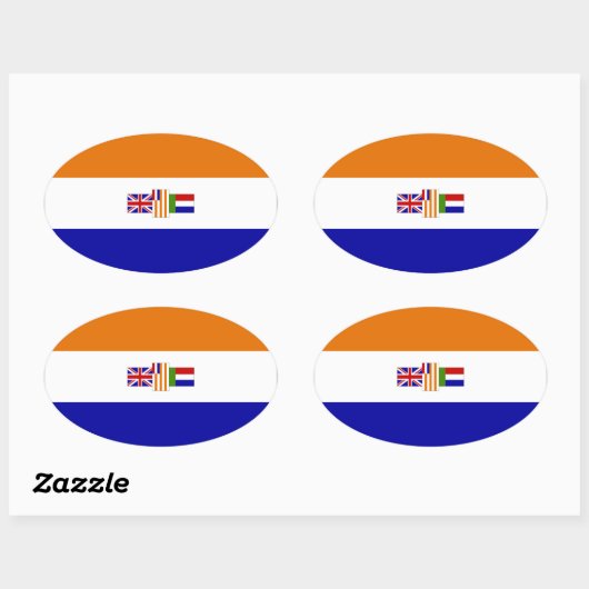 Suid-Afrika Ovale Sticker (Vel)