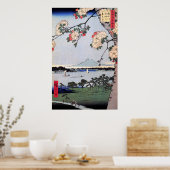 Suijin Shrine en Massaki op de Sumida-rivier Poster (Keuken)
