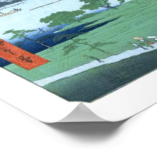 Suijin Shrine Massaki Hiroshige Poster (Hoek)