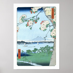 Suijin Shrine Massaki Hiroshige Poster