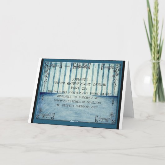 Suiker 6-jarig huwelijksjubileum cadeaukaart kaart (Achterkant)