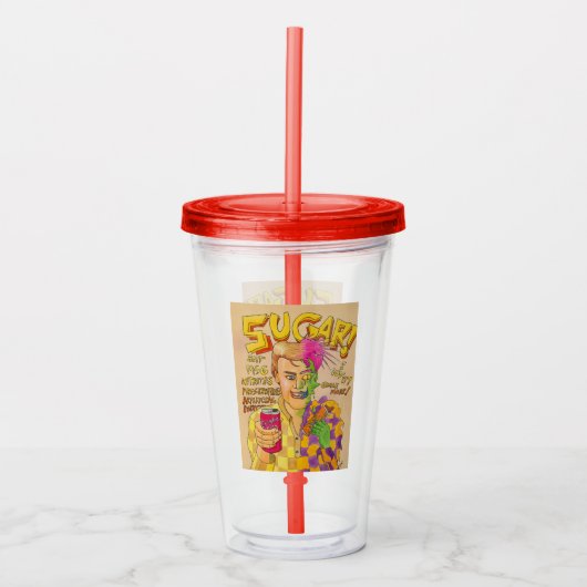 Suiker! Acryl Drinkbeker (Voorkant)