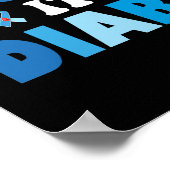 Suiker alsjeblieft niet als ik diabetisch ben poster (Hoek)