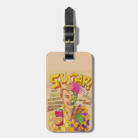 Suiker! Bagagelabel (Voorkant verticaal)