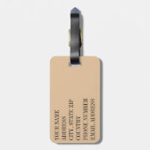 Suiker! Bagagelabel (Achterkant verticaal)