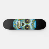 Suiker Blauwe Floral Persoonlijk Skateboard (Horizontaal)