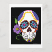 Suiker Briefkaart schedel (Voorkant)