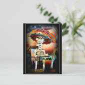 Suiker Briefkaart schedel (Staand voorkant)