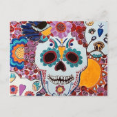 Suiker Briefkaart schedel (Voorkant)