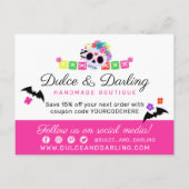 Suiker Calavera Papel Picado Hartelijk dank Briefkaart (Achterkant)